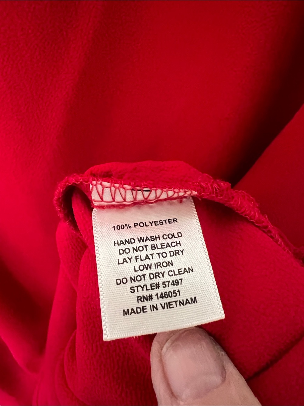 Monteau Red High-Low Scalloped Sleeve Dress size Medium - Picture 7 of 8